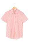 Vorschaubild 1 von Hemdbluse Damen Gr. 36/S Rot Gestreift Kurzarm Casual Preppy