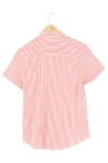 Vorschaubild 2 von Hemdbluse Damen Gr. 36/S Rot Gestreift Kurzarm Casual Preppy