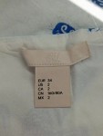 Vorschaubild 3 von Bikini Oberteil Damen Rüschen Knopfleiste Floral Baumwolle Blau Gr. 34 XS