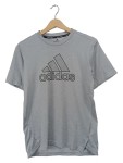 Vorschaubild 1 von Sportshirt Damen Gr. 46/3XL Grau Polyester Gestreift Sportlich Kurzarm -