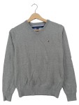 Vorschaubild 1 von Pullover V-Ausschnitt Grau Gr. 44 XS Herren Baumwolle Sweater
