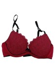 Vorschaubild 3 von BH Bügel-BH Schwarz 34B, Rot Gr. 75B Polyester Florales Muster