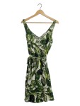 Vorschaubild 1 von Blumenmuster Sommerkleid Midikleid Träger Grün Gr. 42 XL