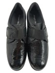 Vorschaubild 2 von Loafer Halbschuhe Slipper Damen Schwarz Lack-Optik Gr. 40