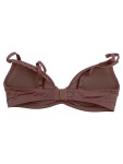 Vorschaubild 2 von Bikini-Oberteil Damen Gr. 40/L Braun Polyester Uni Feminin Ärmellos Träger