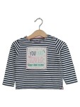 Vorschaubild 1 von Langarmshirt Gr. 80 Blau Blau-Weiß Gestreift Motiv Shirt Mädchen