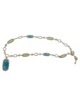 Vorschaubild 1 von Kette mit Anhänger Goldfarben Steine Damen Mehrfarbig Uni Elegant