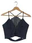 Vorschaubild 1 von Bustier Damen Gr 38 Schwarz Spitze Party Ärmellos Viskose