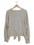Vorschaubild 2 von Sweatshirt Damen Gr. 40, L Beige Langarm Bindedetail Pullover Casual Top
