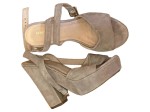 Vorschaubild 1 von Plateausandalen Damen Elegant Blockabsatz Wildleder Beige 37