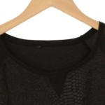 Vorschaubild 3 von Damen Sweatshirt Schwarz Gr. 40/L Casual Streetwear Strukturmuster 3/4-Arm
