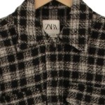 Vorschaubild 4 von Damen Leichte Jacke Kariert Schwarz Weiß XS 32 Casual Fransen