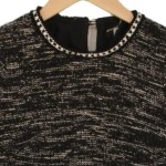 Vorschaubild 3 von Blusenkleid Damen 38/M Schwarz Elegant Klassisch Meliert