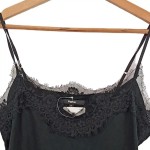 Vorschaubild 3 von Spitzenkleid Damen 38 M Schwarz Elegant Vintage Ärmellos Minikleid