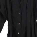 Vorschaubild 5 von Damen Blusenkleid Gr. 34/XS Schwarz Baumwolle Casual 80cm