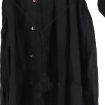 Vorschaubild 6 von Damen Blusenkleid Gr. 34/XS Schwarz Baumwolle Casual 80cm