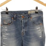 Vorschaubild 3 von Damen Jeans Slim Fit W25/34/XS Blau Distressed Casual Streetwear