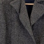 Vorschaubild 6 von Damen Klassischer Mantel Gr. 38/M Grau Strukturmuster Elegant