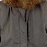 Vorschaubild 5 von Damen Winterjacke Gr. 34/XS Grau Casual Kapuze Fellbesatz