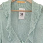 Vorschaubild 5 von Strickjacke Damen 34/XS Grün Casual Rüschen Cardigan