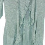 Vorschaubild 7 von Strickjacke Damen 34/XS Grün Casual Rüschen Cardigan