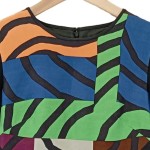 Vorschaubild 5 von NEW YORK Damen Blusenkleid Gr. 34/XS Mehrfarbig Wolle Seide Grafisch