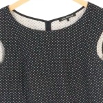 Vorschaubild 3 von Etuikleid Damen Gr. 40/L Schwarz Punkte Klassisch Elegant