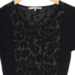 Vorschaubild 4 von Strickkleid Damen Gr. 36/S Schwarz Animal-Print Elegant Midikleid