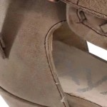 Vorschaubild 4 von Sandaletten Damen Gr. 36 Braun Leder Peeptoe Cut-Outs Blockabsatz Elegant