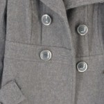 Vorschaubild 4 von Damen Wollmantel Grau Gr. 36/S Klassisch Elegant