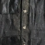 Vorschaubild 4 von Klassischer Mantel Damen 34;XS Schwarz Kroko-Optik Vintage