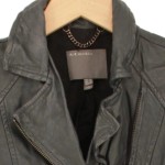 Vorschaubild 3 von Damen Lederjacke Gr. 34/XS Grau Vintage Bikerjacke