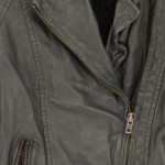 Vorschaubild 4 von Damen Lederjacke Gr. 34/XS Grau Vintage Bikerjacke