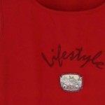 Vorschaubild 4 von Damen Top Gr. 38/M Rot Casual mit Schriftzug