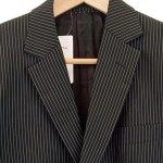 Vorschaubild 5 von Herren Sakko Anzugjacke Gr. 48 Schwarz Gestreift Business