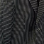 Vorschaubild 6 von Herren Sakko Anzugjacke Gr. 48 Schwarz Gestreift Business
