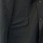 Vorschaubild 7 von Herren Sakko Anzugjacke Gr. 48 Schwarz Gestreift Business