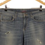 Vorschaubild 3 von Slim Fit Destroyed Jeans Damen Blau W30/38 L31 Baumwolle