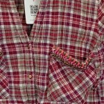 Vorschaubild 6 von Damen Hemdbluse Gr. 32/XS Rot Kariert Vintage Casual Bohemian Baumwolle