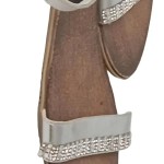 Vorschaubild 6 von Damen Sandalen Gr. 36 Weiß Elegant Strass Schnallen Leder