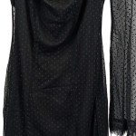 Vorschaubild 6 von Damen Etuikleid Gr. 32/XXS Schwarz Elegant Spitze Punkte Midikleid