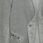 Vorschaubild 6 von Damen Sweatjacke Grau Gr. 32/XS Pailletten Casual Streetwear