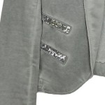 Vorschaubild 7 von Damen Sweatjacke Grau Gr. 32/XS Pailletten Casual Streetwear