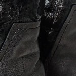 Vorschaubild 5 von Damen Stiefelette Gr. 35 Schwarz Leder Blockabsatz Reißverschluss
