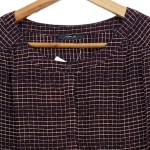 Vorschaubild 5 von Damen Hemdbluse Gr. 40/L Lila Grafisch Klassisch Elegant Polyester