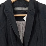 Vorschaubild 5 von Damen Blazer Schwarz Gr. 38;M Klassisch Elegant Leinen Viskose
