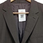 Vorschaubild 5 von THEO Sakko Herren 52/XL Grau Business Fischgrätenmuster Anzugjacke
