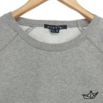 Vorschaubild 5 von Damen Pullover Grau Melierter Logo Print Baumwolle Gr. S