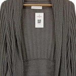 Vorschaubild 4 von SABATIER Damen Strickjacke Grau XS Rippstrick Elegant