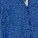Vorschaubild 5 von Damen Bluse Einheitsgröße Blau Kurzarm Casual Grafisch